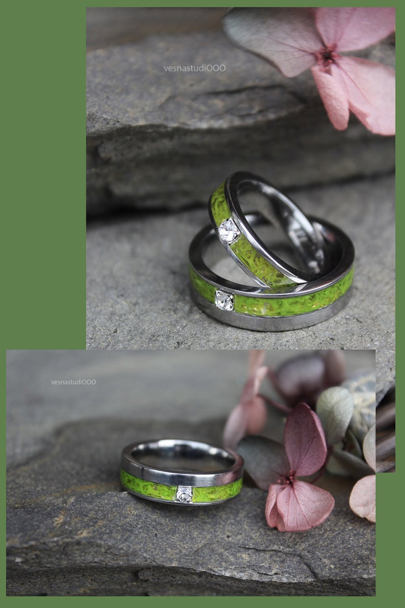 swarovski eco resin wedding ring