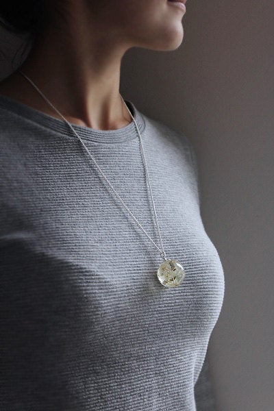 Dandelion Seed Sphere Necklace