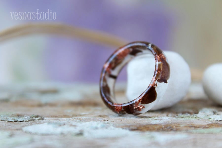 Coffee Beans Resin Ring
