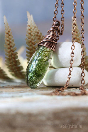 Copper Moss Necklace