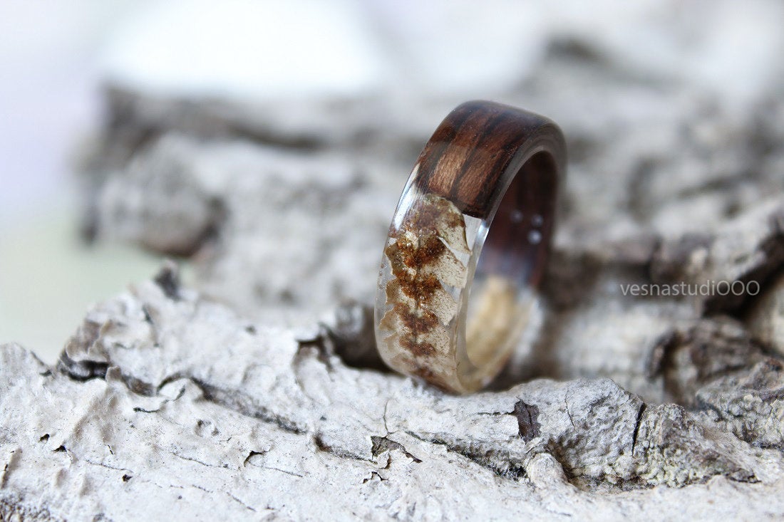 Brown Celtic Wood Ring