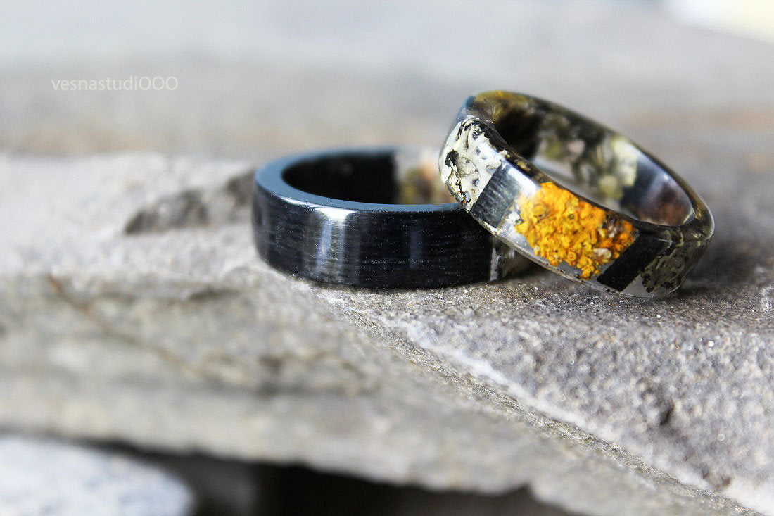 Black Wood Boho Ring