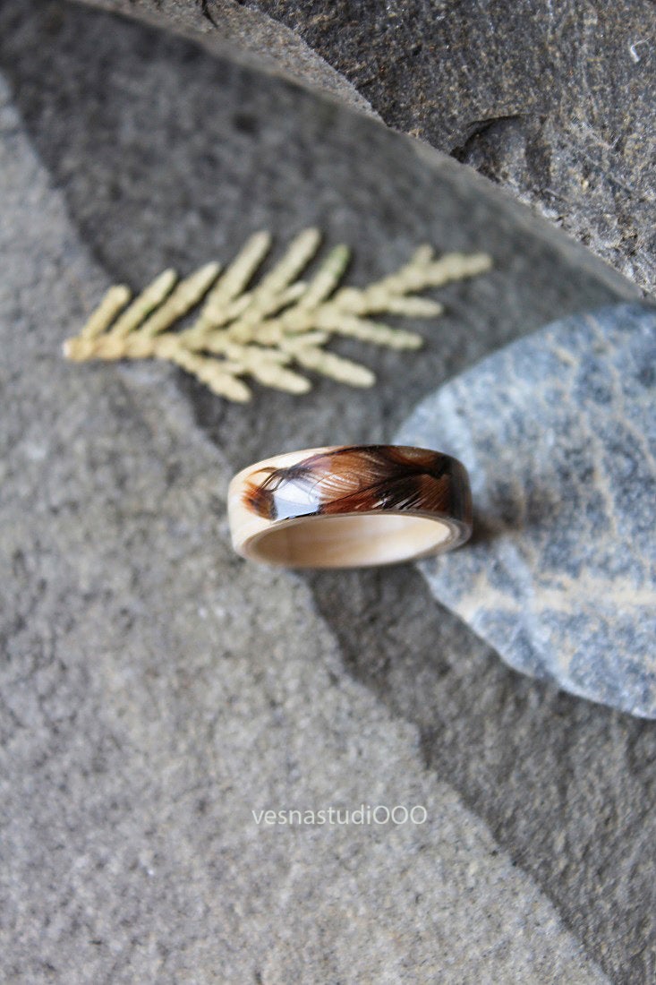 Celtic Falcon's Feather Ring